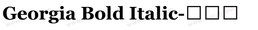 Georgia Bold Italic字体转换